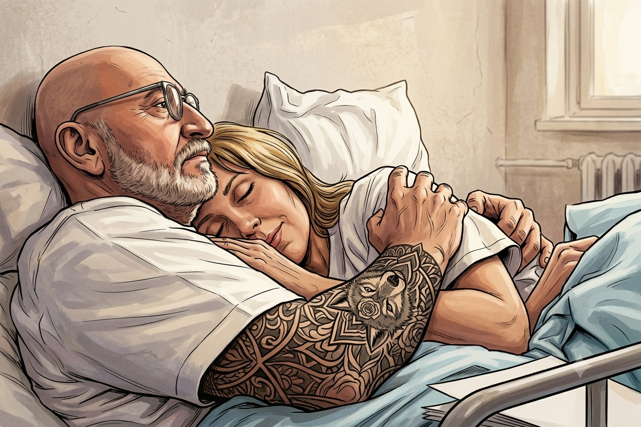 older adult resting in bed while considering melatonin heart failure safety