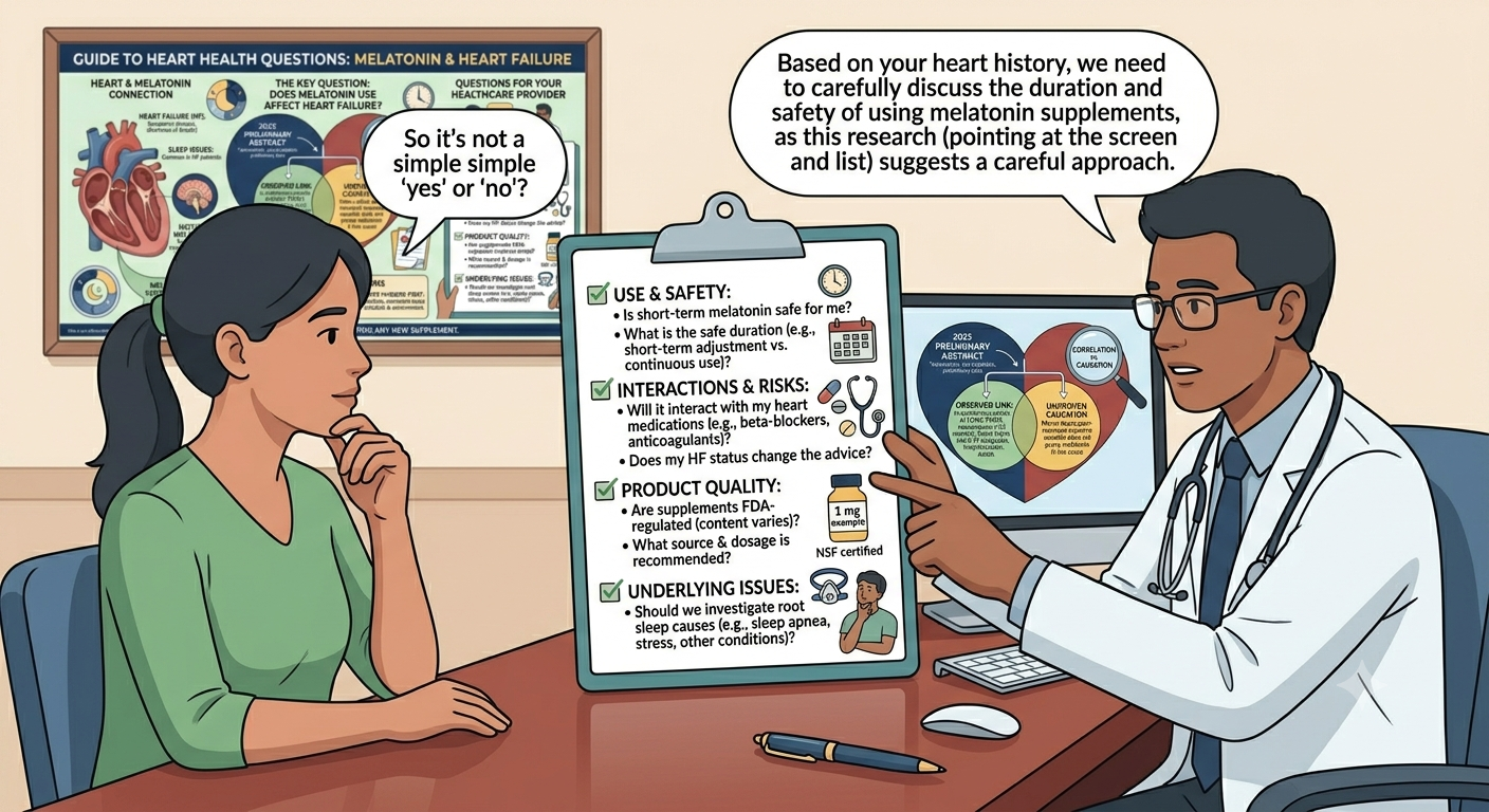 doctor discussing melatonin heart failure safety during a patient consultation