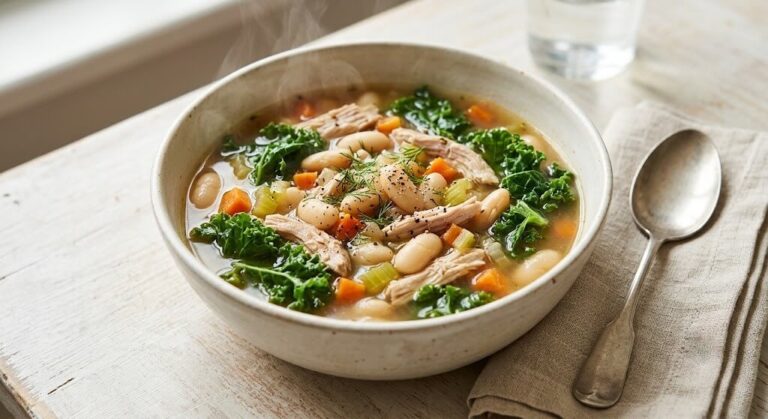 Turkey and white bean soup, a fiber-packed meal for managing insulin resistance