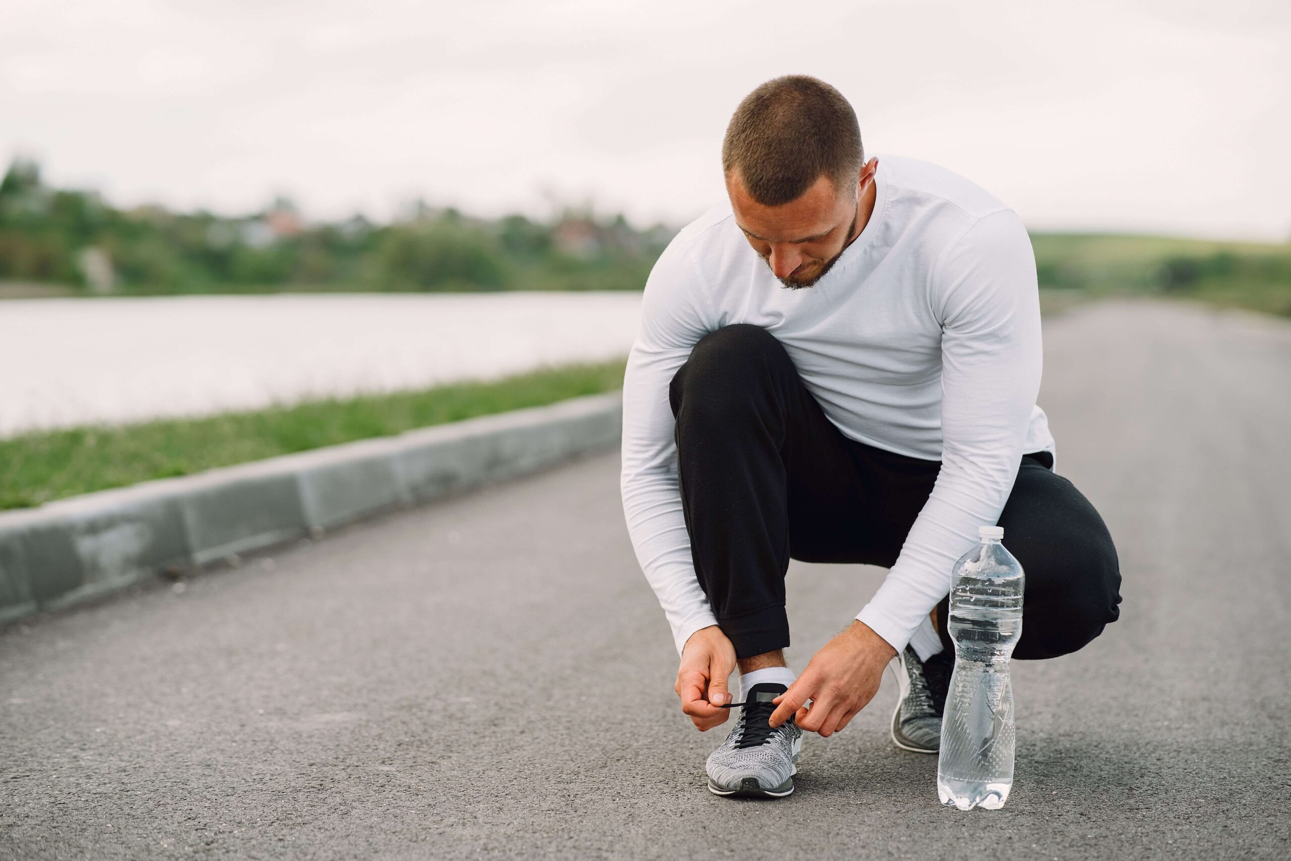 person going for a weekend workout