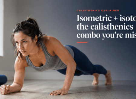 Person holding a plank then pushing into a push up to explain how calisthenics can include both isometric and isotonic exercises