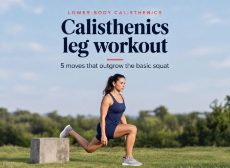 Person performing a bodyweight Bulgarian split squat as part of a calisthenics leg workout